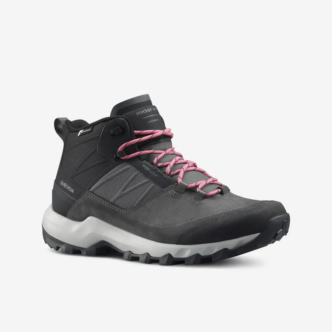 Decathlon Quechua - Botas de caminhada impermeáveis Quechua MH500 para mulheres