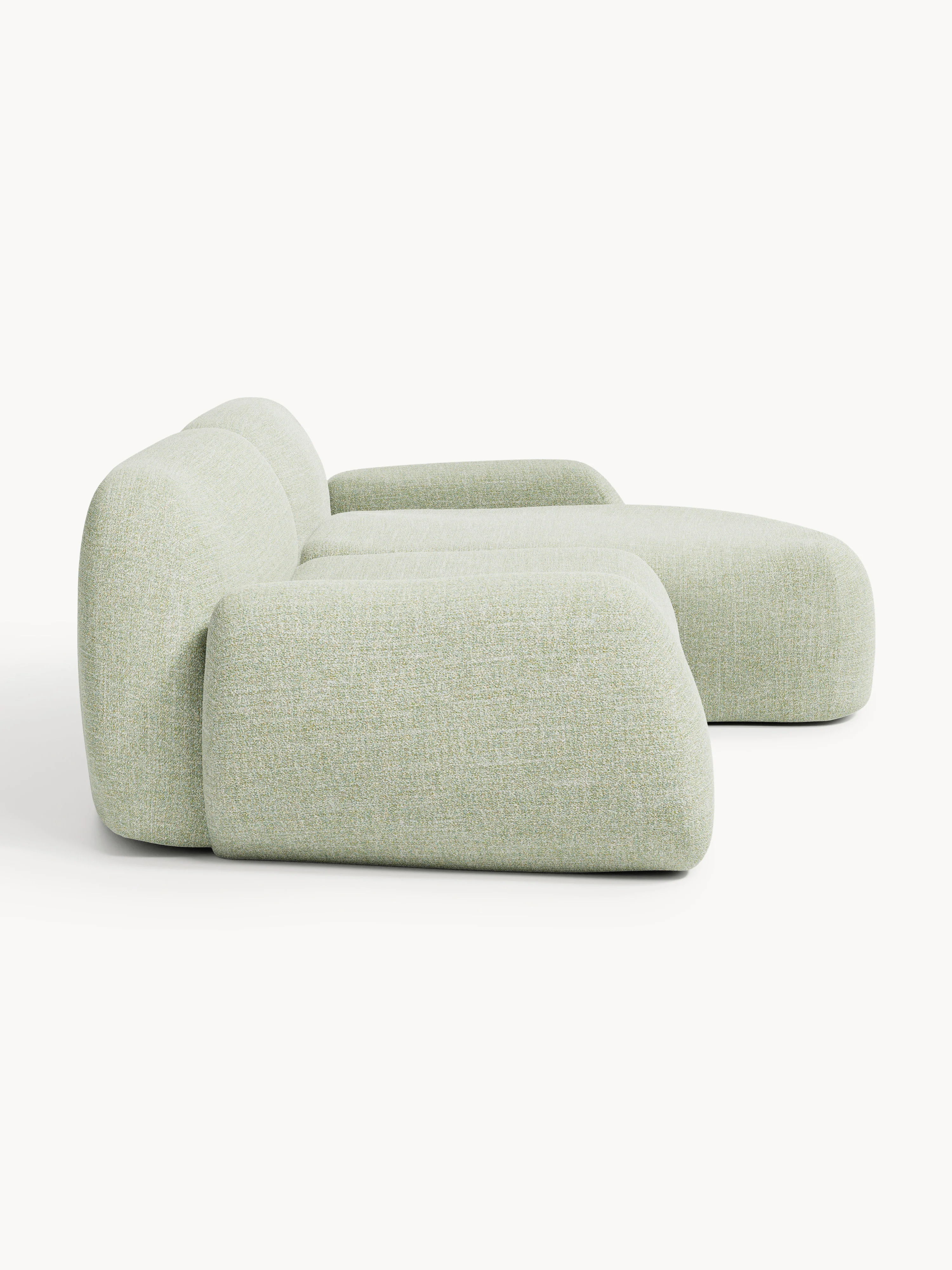 Modulaire bouclé hoekbank Wolke (3-zits)