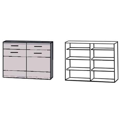 Schuhschrank - Sonoma Eiche - 100 cm breit