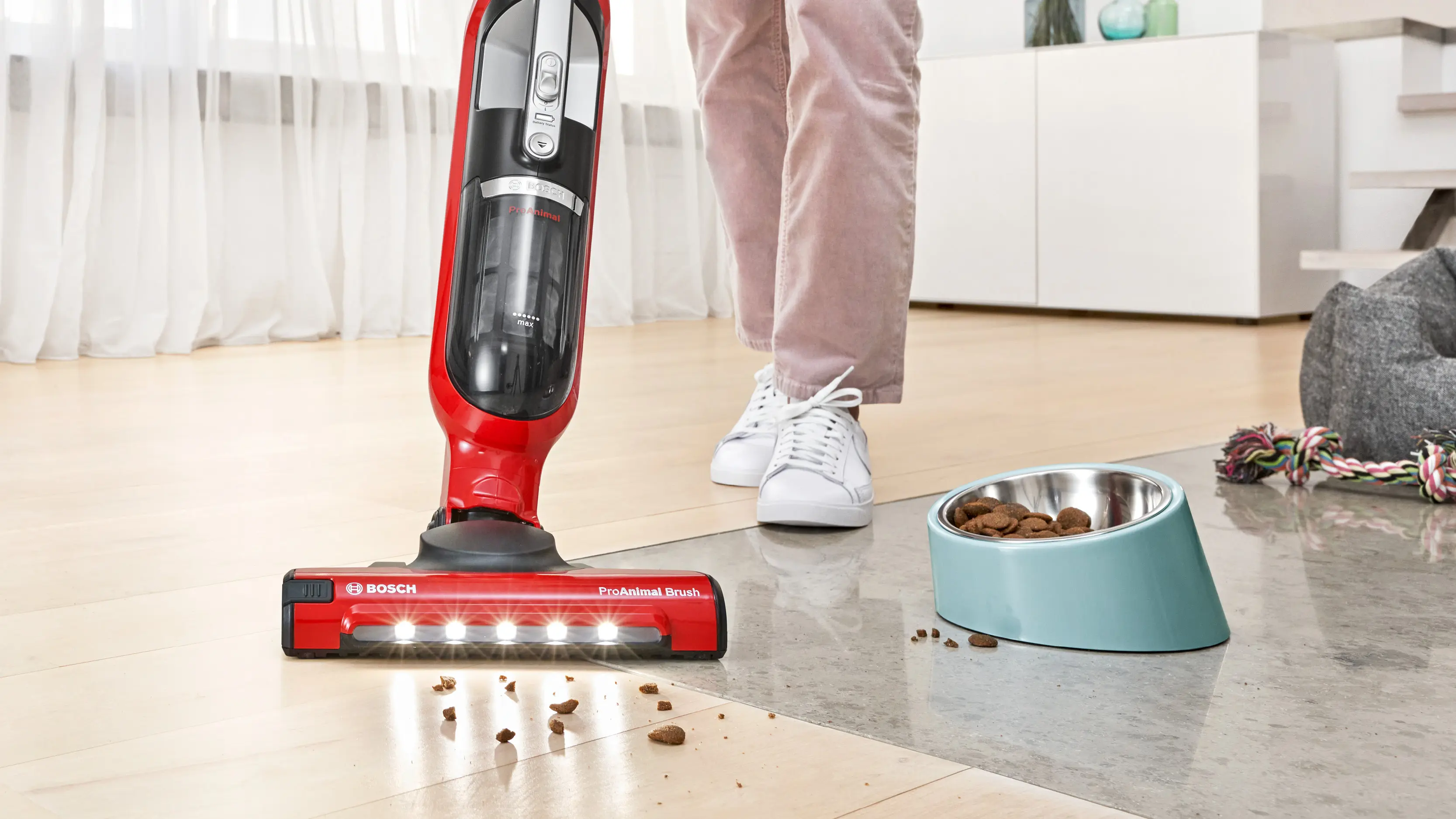 Serie 4 Draadloze steelstofzuiger Flexxo Gen2 28Vmax ProAnimal Rood