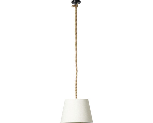 Hanglamp, 1-lichts, HxØ 130x35 cm, naturel/wit