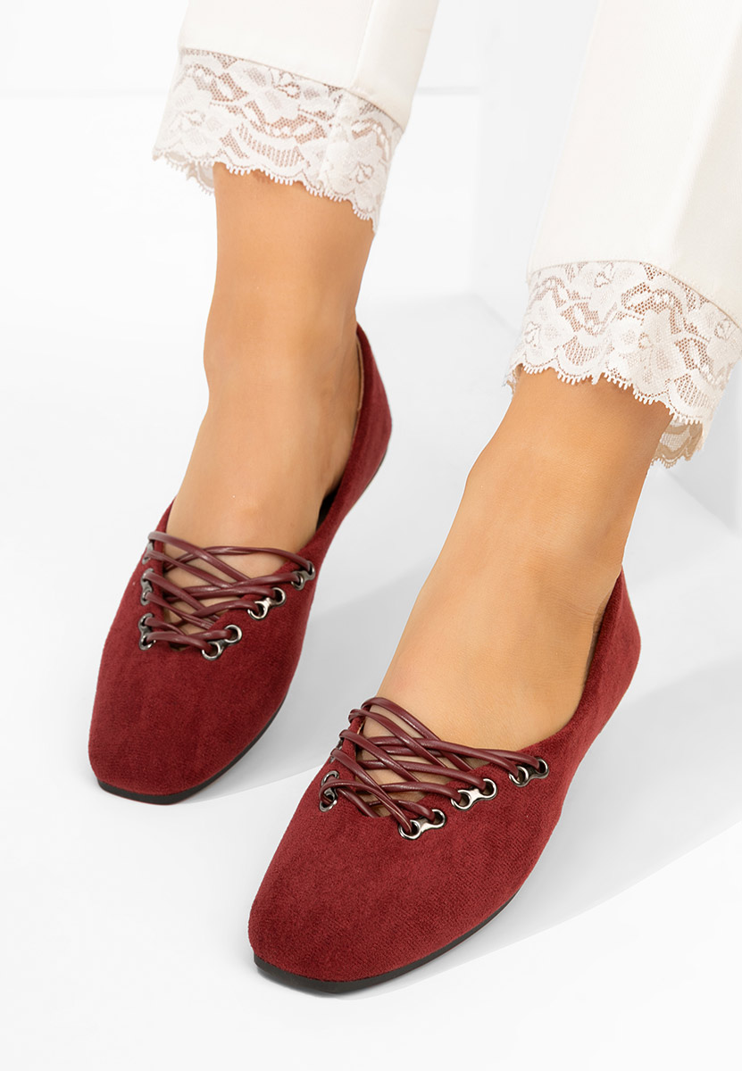 Ballerines femme rouges Carela