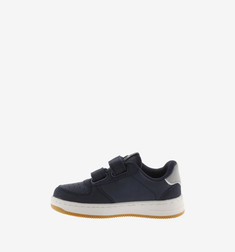 TIEMPO EFFET CUIR & CUIR FENDU Baskets blanches pour garçons et filles MARINO