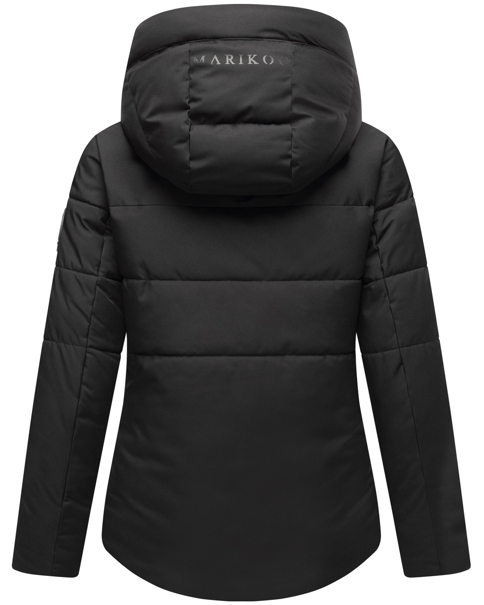 MARIKOO Damen Winter Jacke gesteppt Teddyfell gefüttert Steppjacke mit Kapuze & Recyceltes Obermaterial Elira