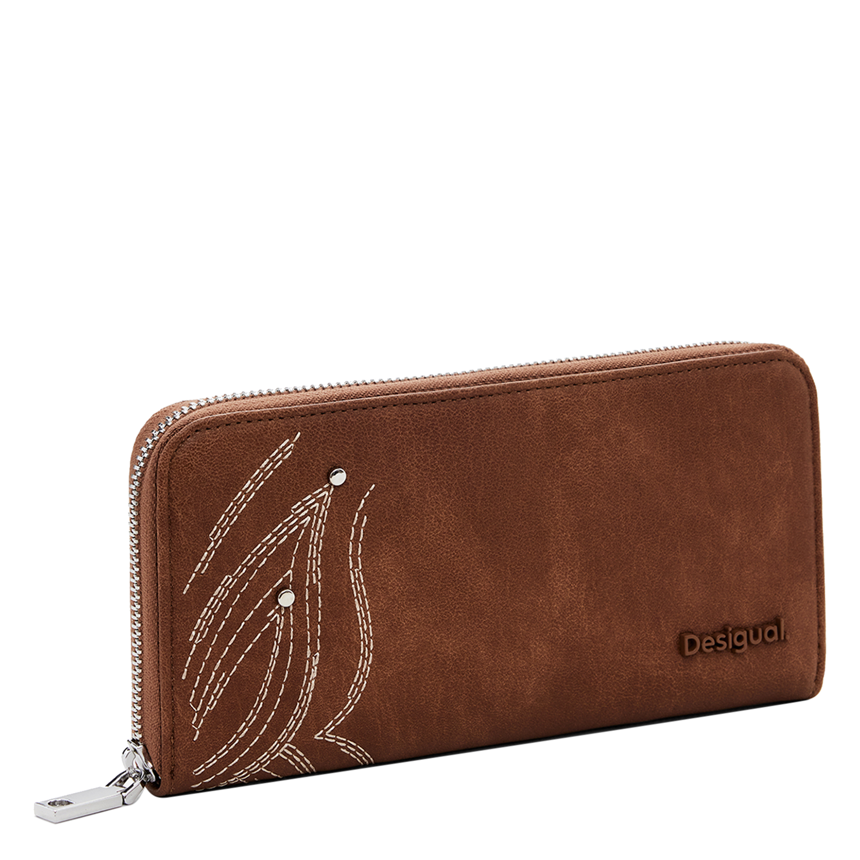 Portefeuille effet cuir | Marron