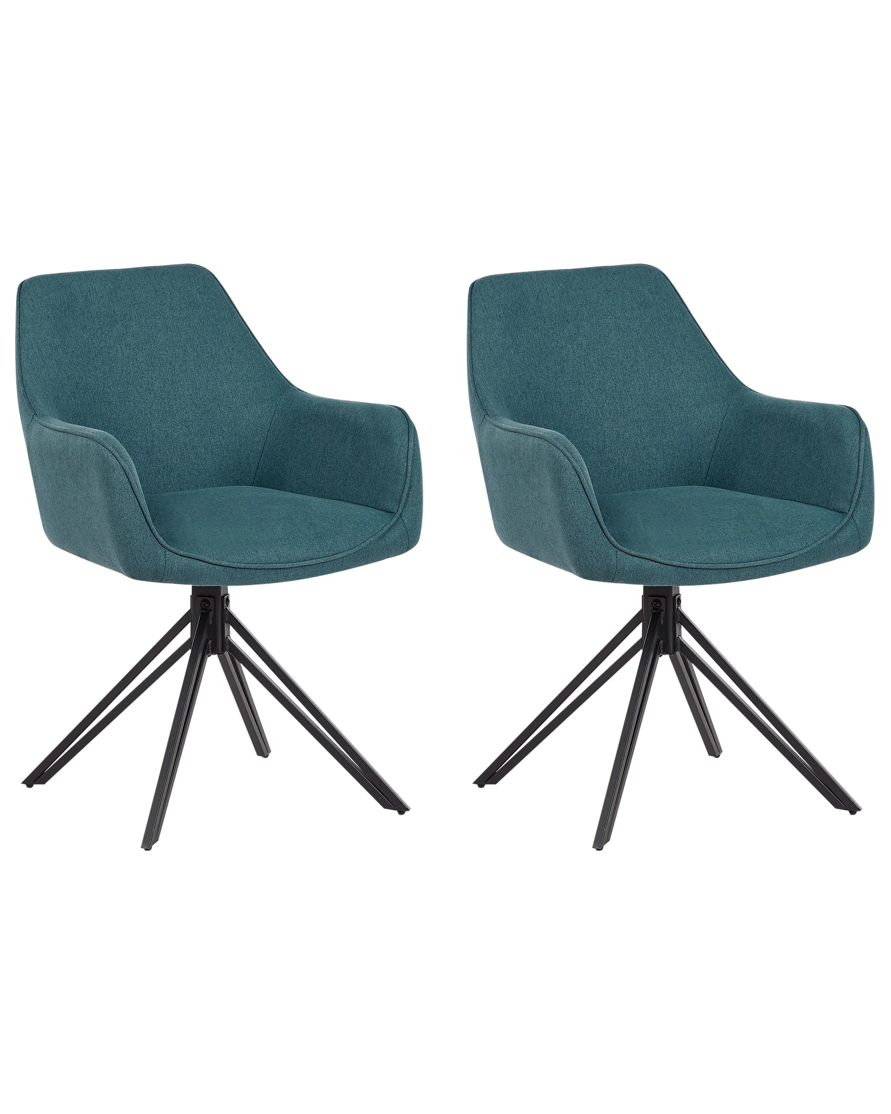 Set van 2 eetkamerstoelen draaibaar JODAR Groenblauw
