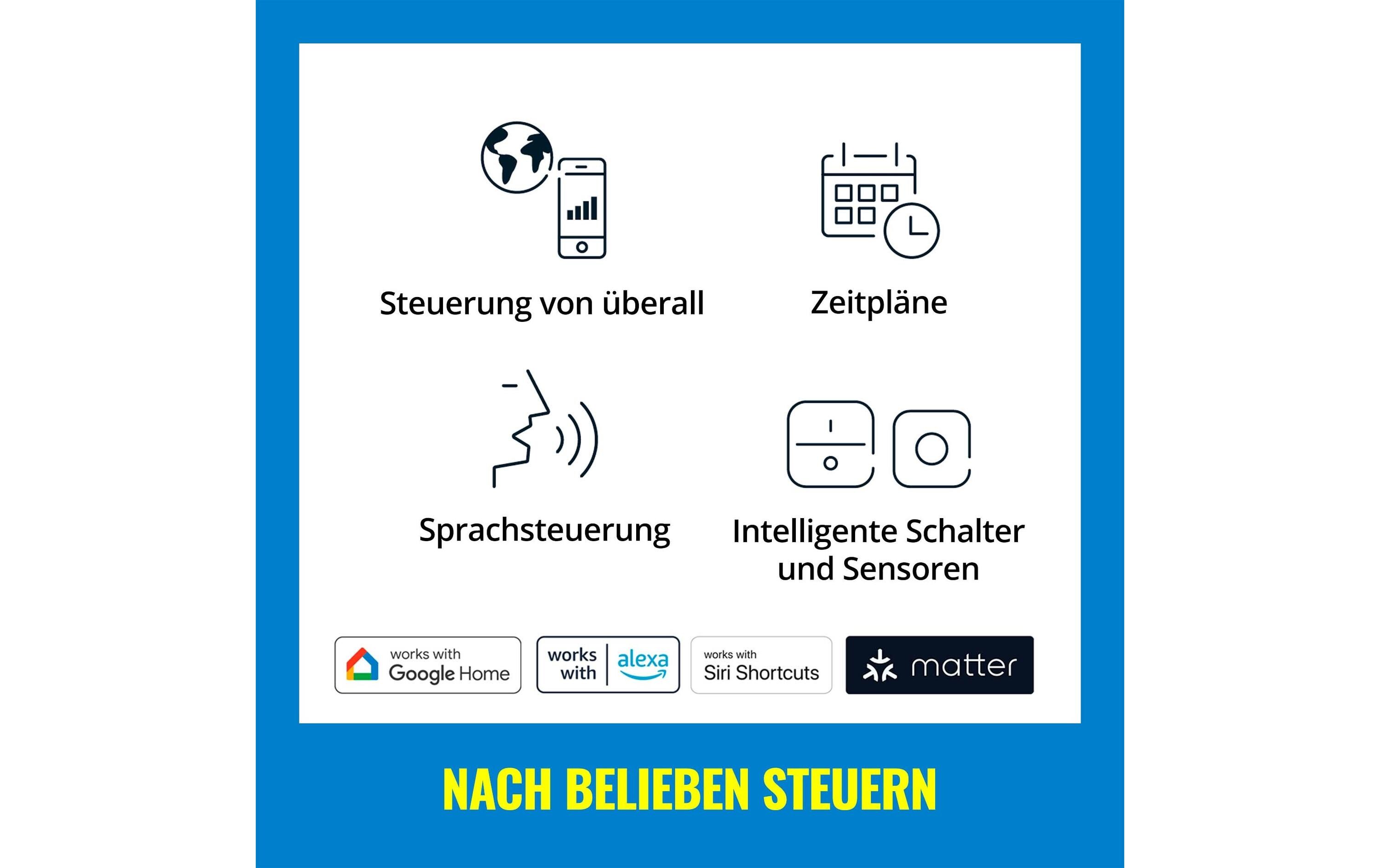 Deckenleuchte Adria 17W 2700K EinzelpackSmartes Leuchtmittel, steuerbar über Bluetooth, Matter, WLAN