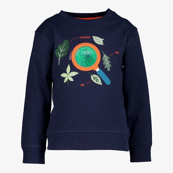 Unsigned jongens sweater blauw met bosprint