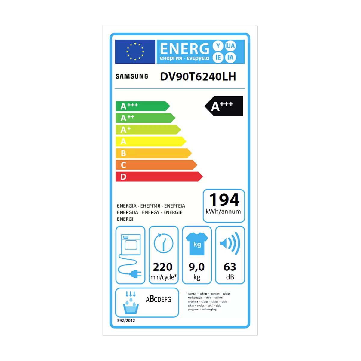 Samsung Wäschetrockner DV90T6240LH/S5 weiss,schwarz,silber