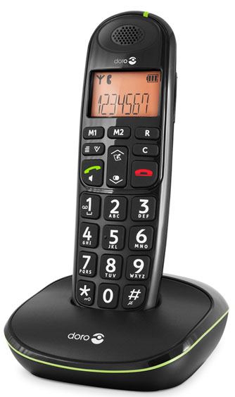 Doro PhoneEasy 100w Zwart Nummerherkenning