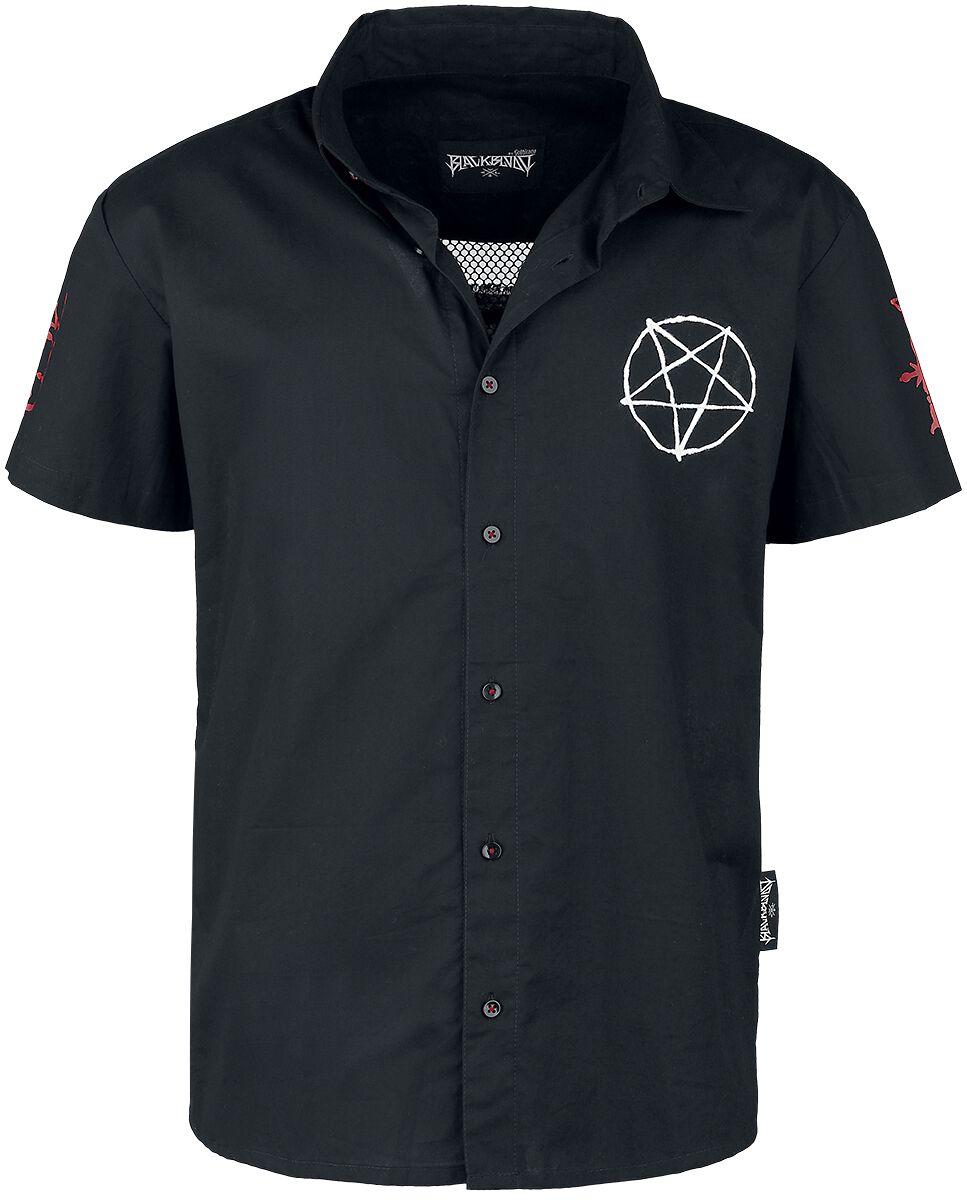 Chemise dos transparent | Black Blood by Gothicana Chemise manches courtes