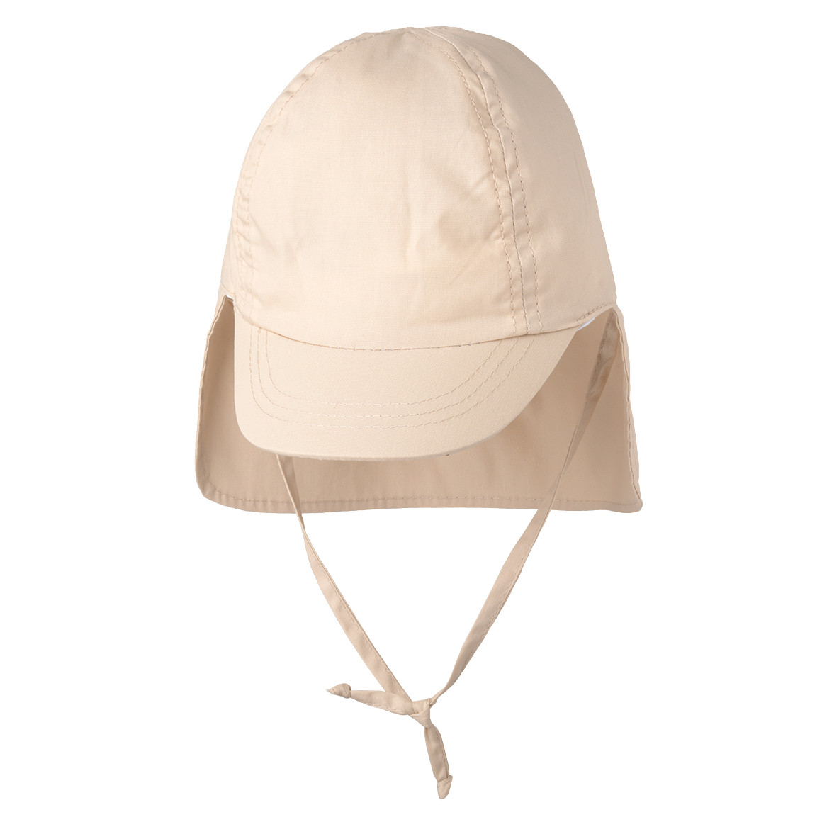 Baby Nackenkappe mit verstärktem Schirm beige