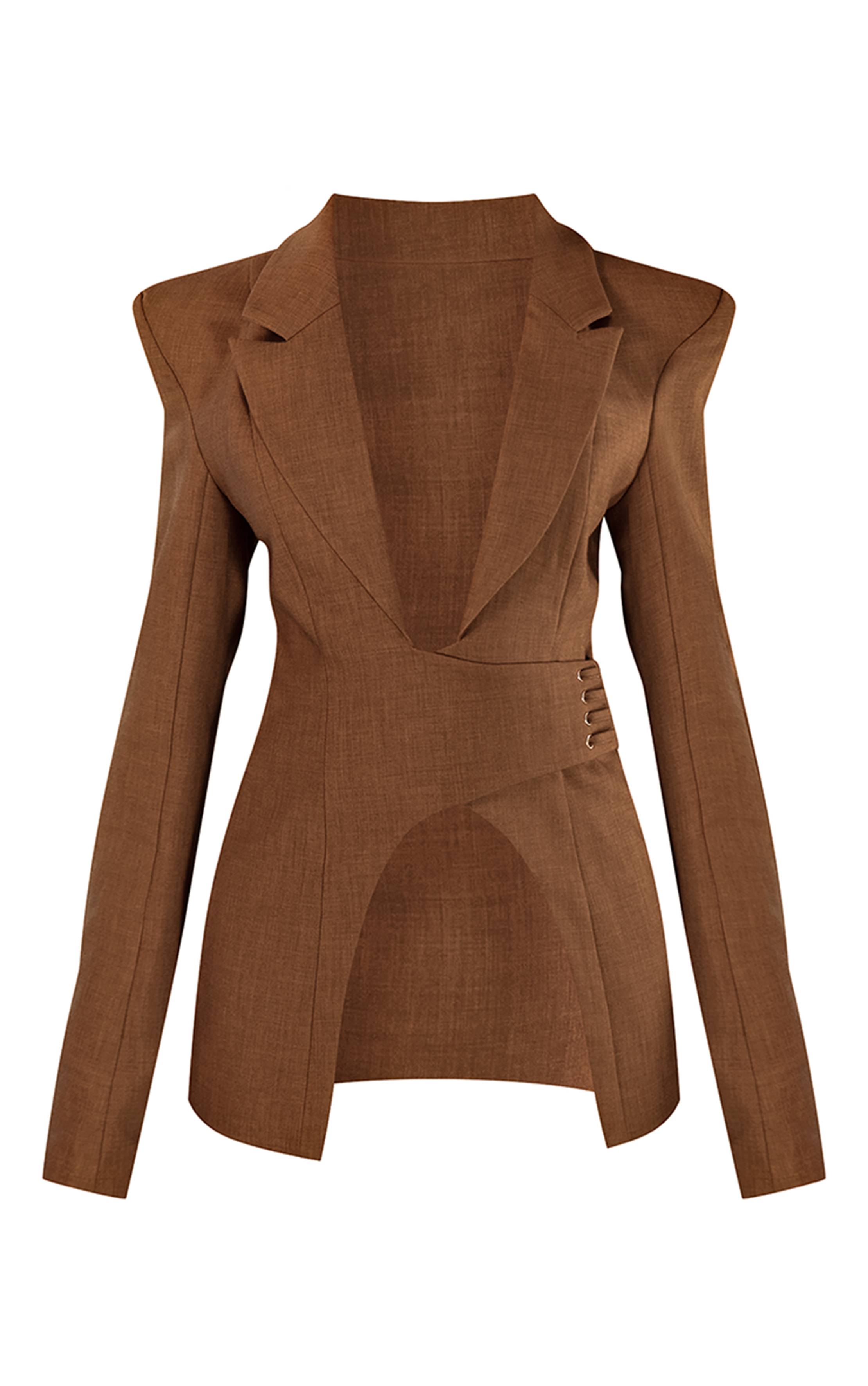 Vert Sauge Blazer PLT Label Vert Sauge Ajusté Taille Cintrée