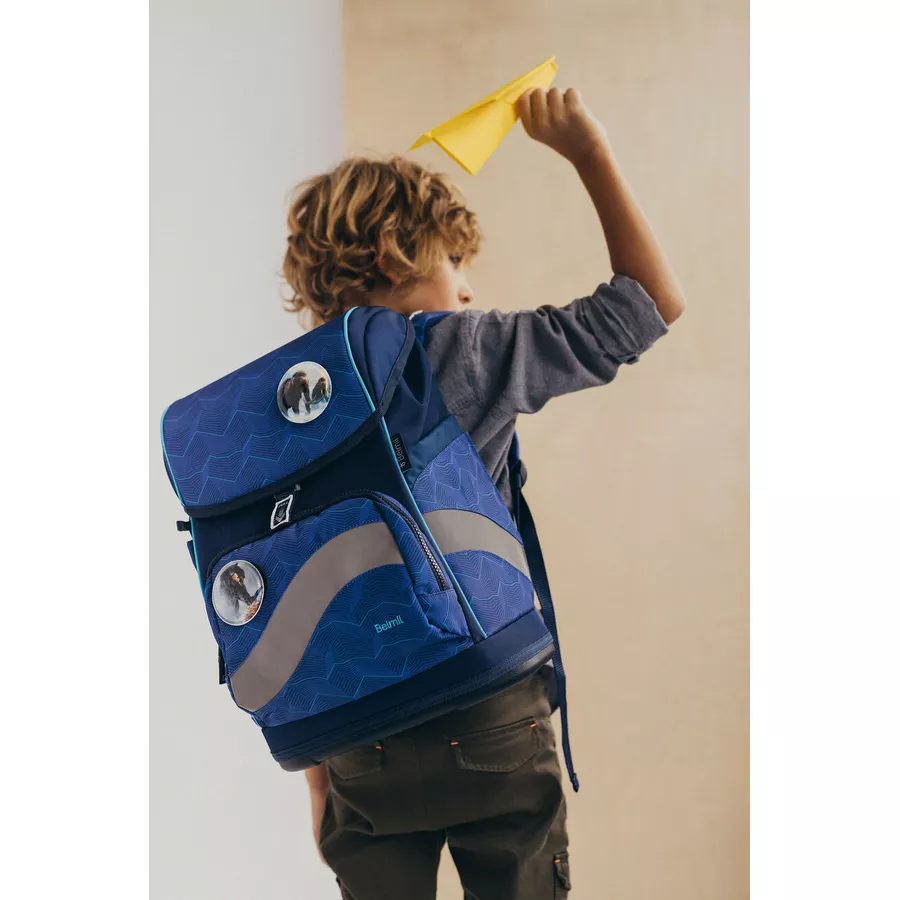 Belmil Schulranzen Premium Smarty Plus Set 5-teilig Estate Blue