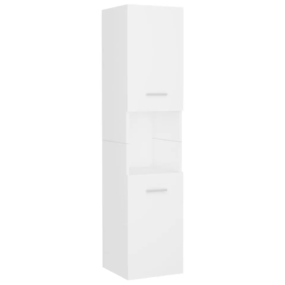vidaXL - Badkamermeubelset - Wit - Bewerkt hout - 41 x 38.5 x 46 cm