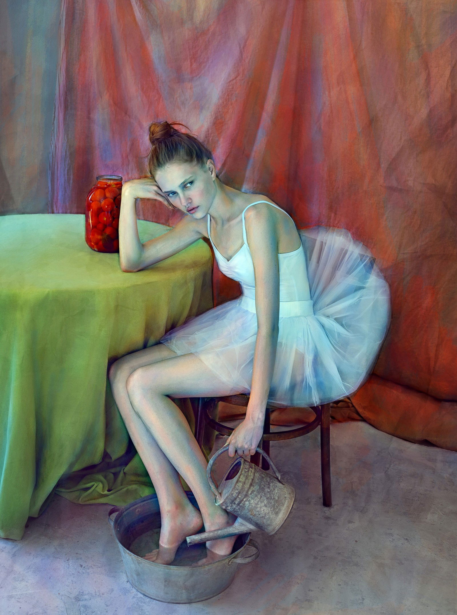 Ballerina on Red by Andrey Yakovlev & Lili Aleeva - Limited Edition. Edition of: 150. Signed.