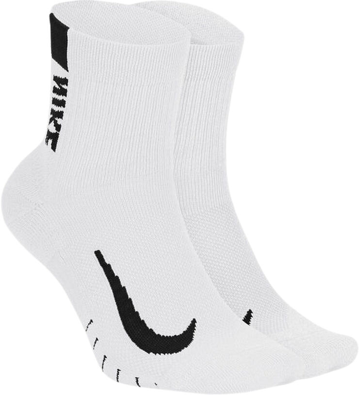 Nike Multiplier Running Ankelsokker, 2 par Multifarvet