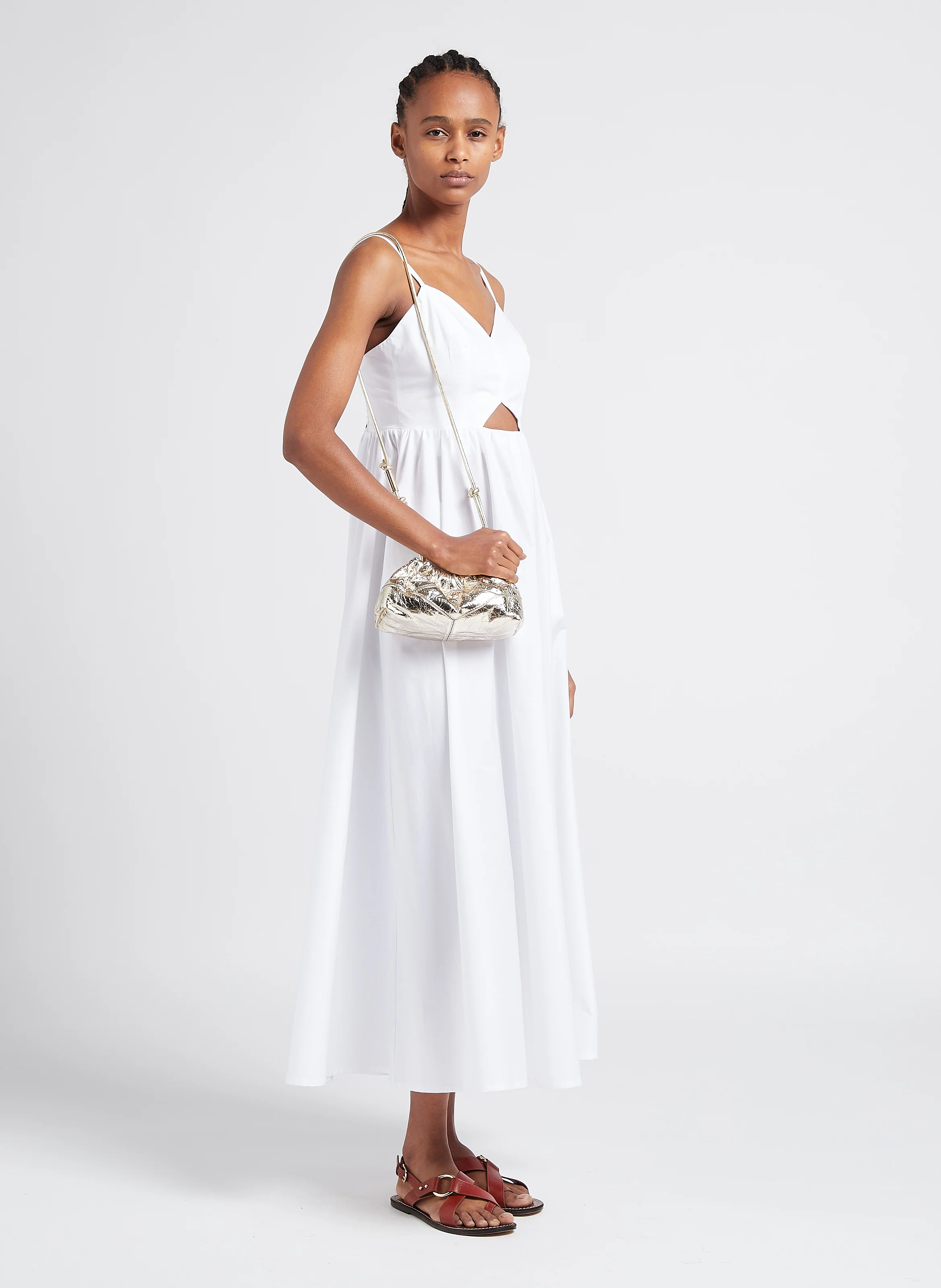 JUNE - Sac bandoulière en cuir métallisé | Doré