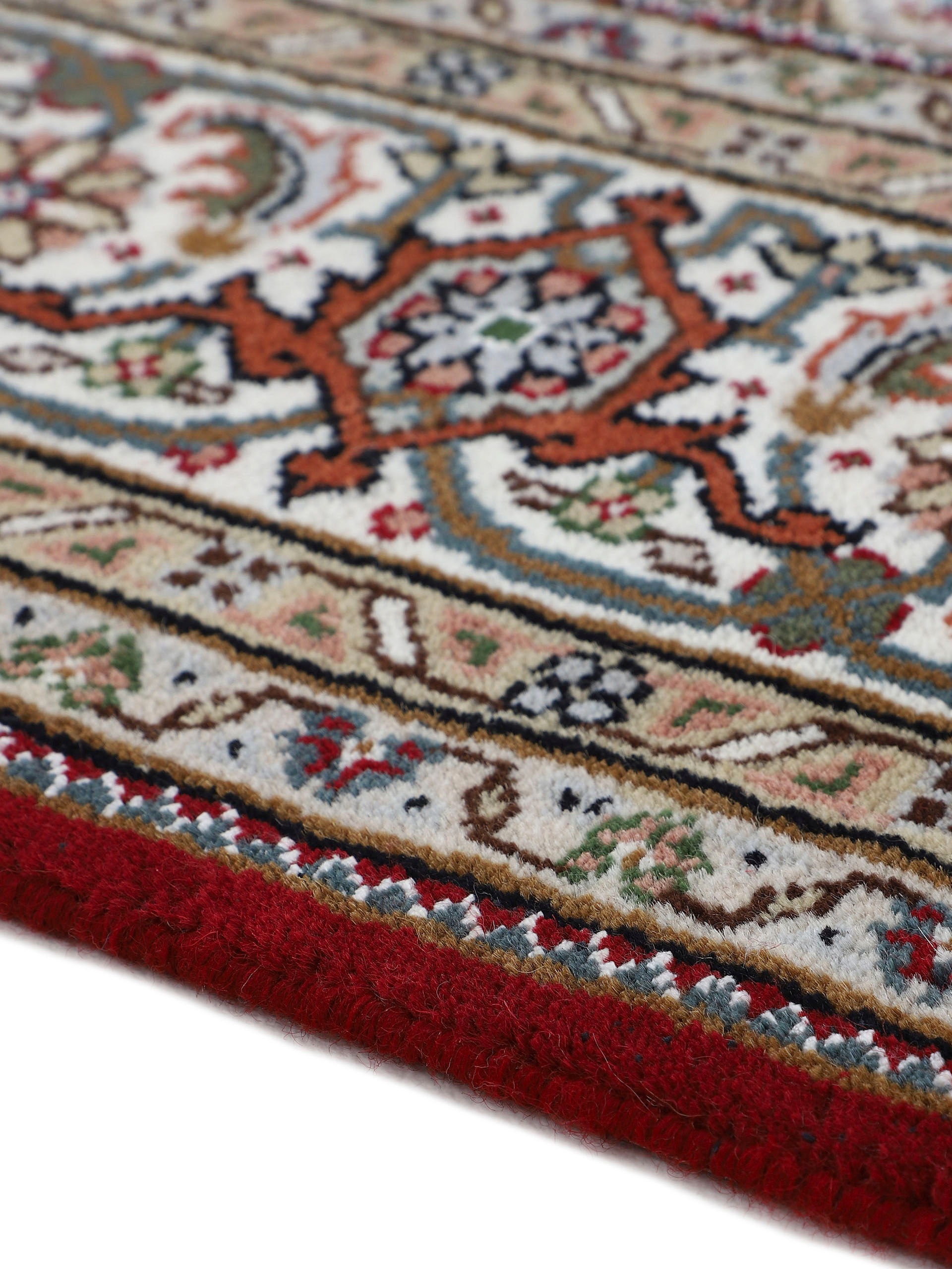 Woven Arts Orientteppich »Tabriz Mahi ,   auch als Läufer« rechteckig 15 mm Höhe handgeknüpft, Wohnzimmer, reine Wolle