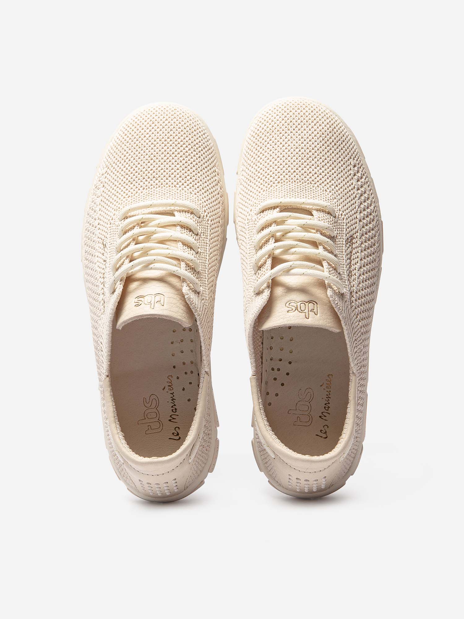 Tennis Femme Confort Textile Recyclé Beige