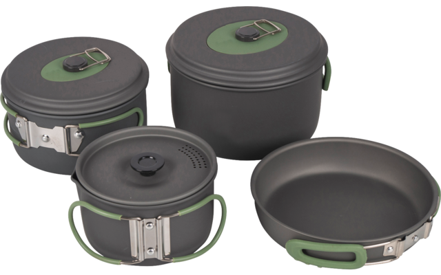 Bo-Camp Explorer Kochgeschirr-Set Aluminium eloxiert 4-tlg.