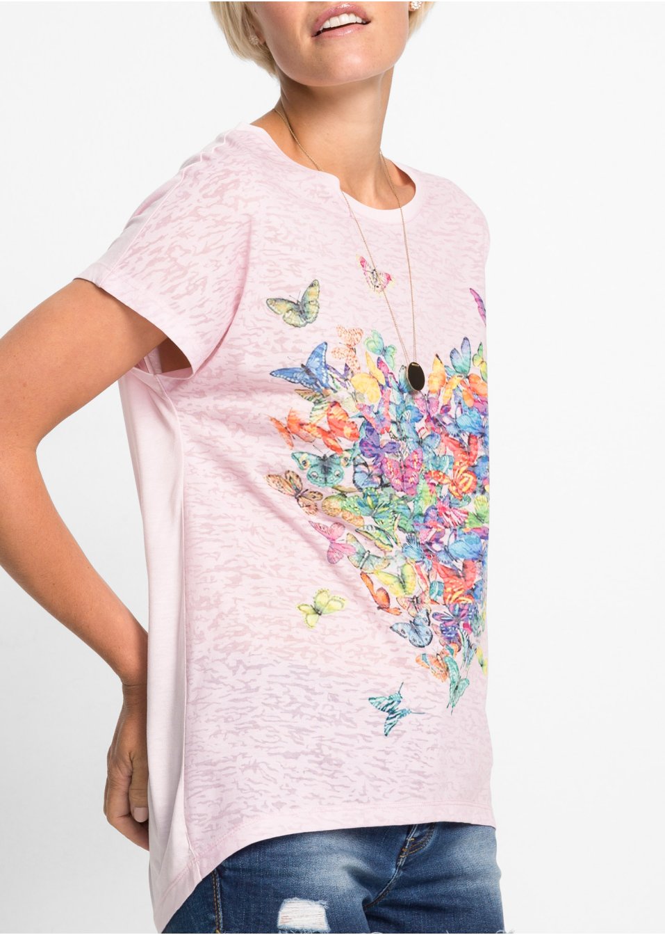 T-shirt à imprimé papillon