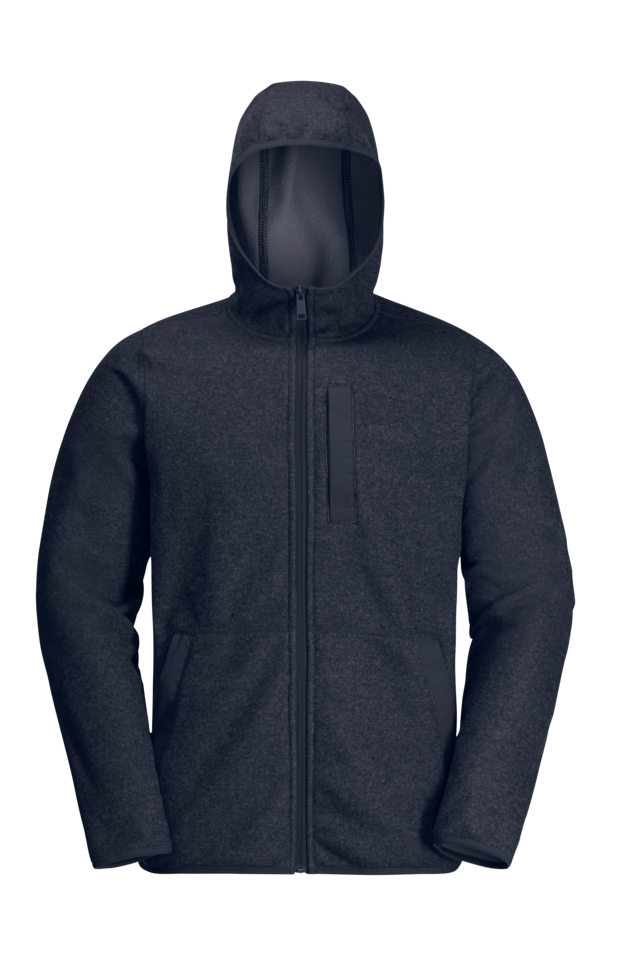 Jack Wolfskin Fleecejacke »TANNENSPUR HOODED JKT M« mit Kapuze Wärmend, winddicht, Übergangsjacke