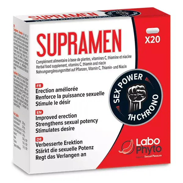 Labophyto SUPRAMEN - estimulante sexual de ação rápida - 20 cápsulas