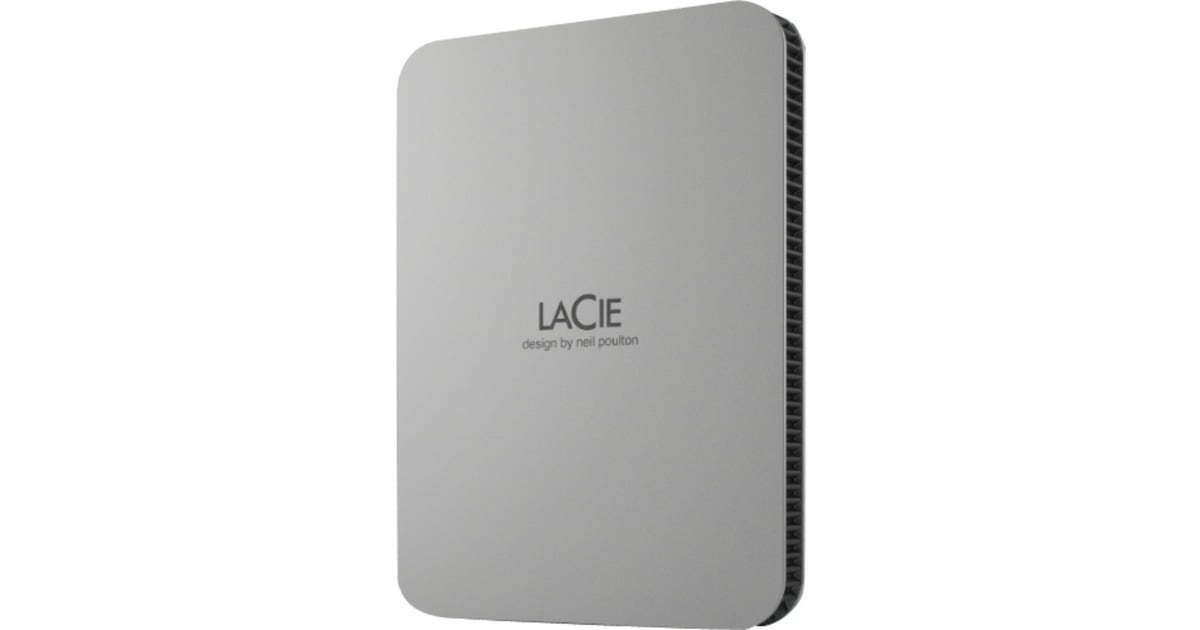 LaCieMobile Drive (2022), 1 TB externe harde schijf  (Grijs, USB-C 3.2 Gen 1 (5 Gbit/s))