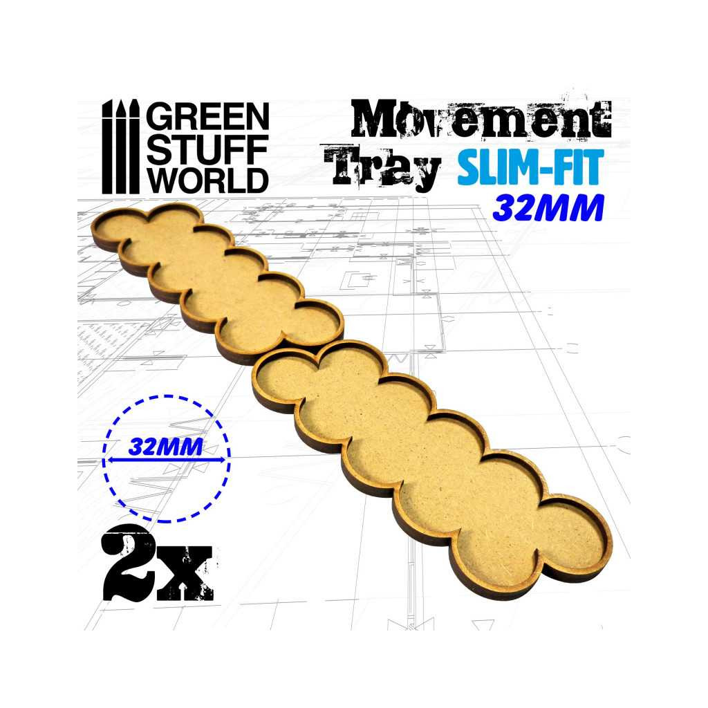 Plateaux de Mouvement MDF 32mm x10 - Skirmish