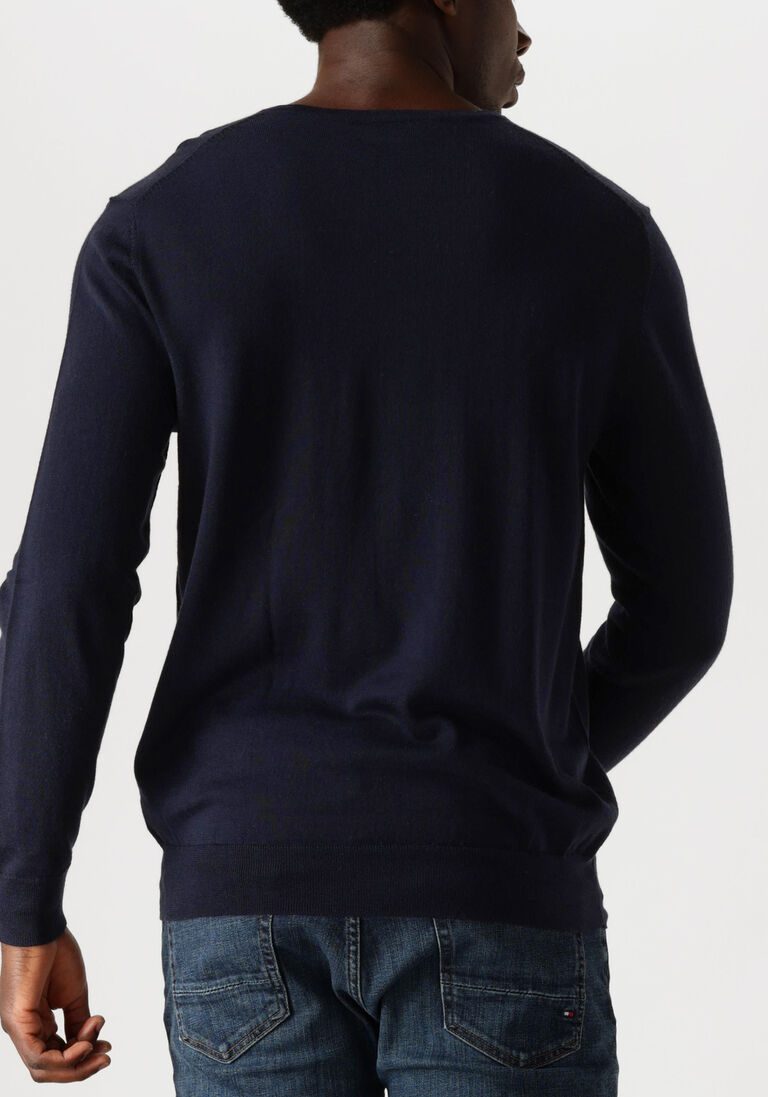 donkerblauwe profuomo trui pullover v-neck