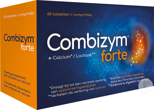 Combizym Forte Digestion & Intolérence au Lactose 60 Comprimés