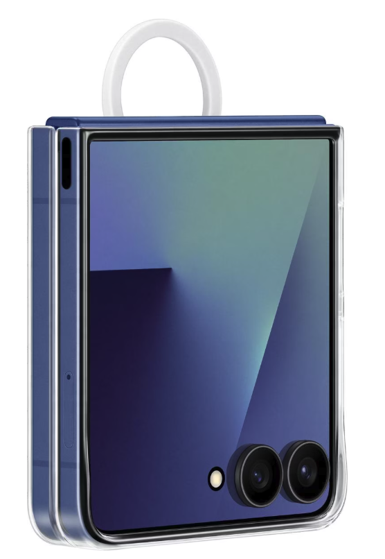 Galaxy Z Flip7 Silikon Cover Hülle mit Ring (EF-QF766CTEGWW) - Transparent