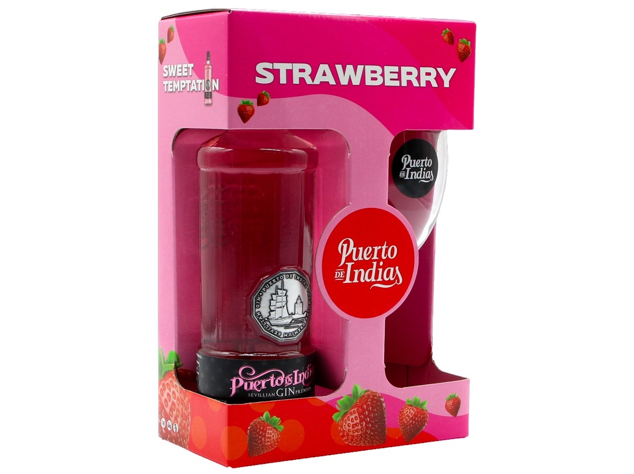 GIN PUERTO DE INDIAS PREMIUM STRAWBERRY  COPO 0.70 L