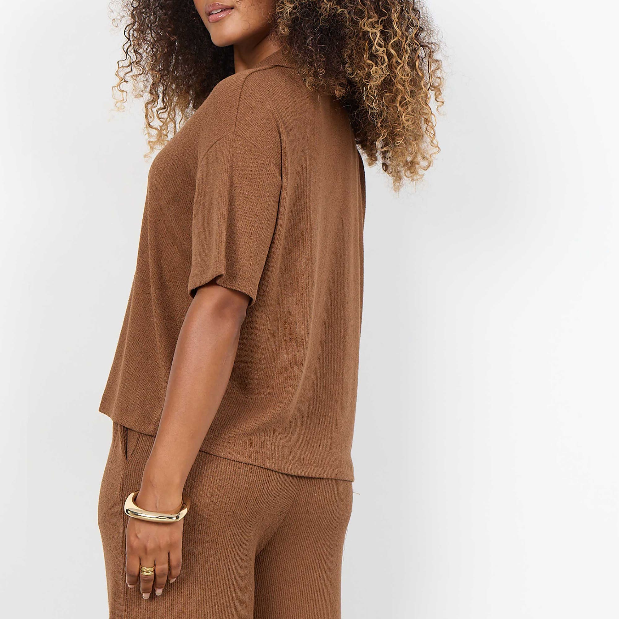Polo Femme camel