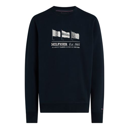 Tommy Hilfiger Flags Crewneck Sweatshirt, Desert Sky, XXL
