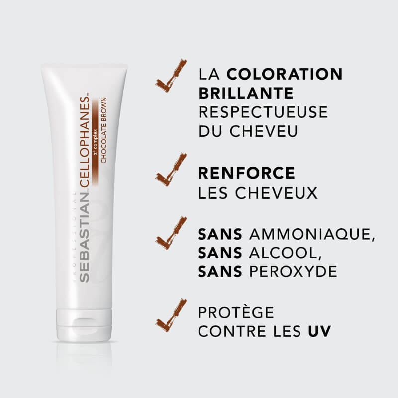 Soin colorant Cellophanes chocolate brown Sebastian 300ML