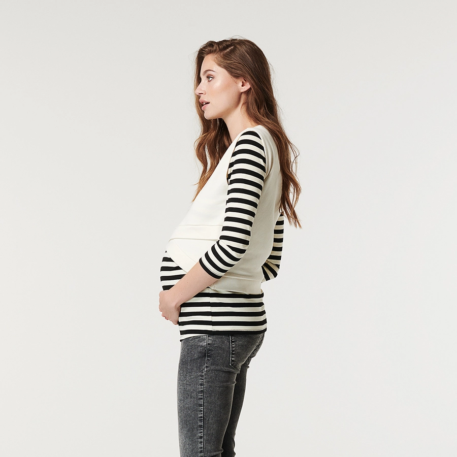 SUPERMOM Top Crop Turtledove