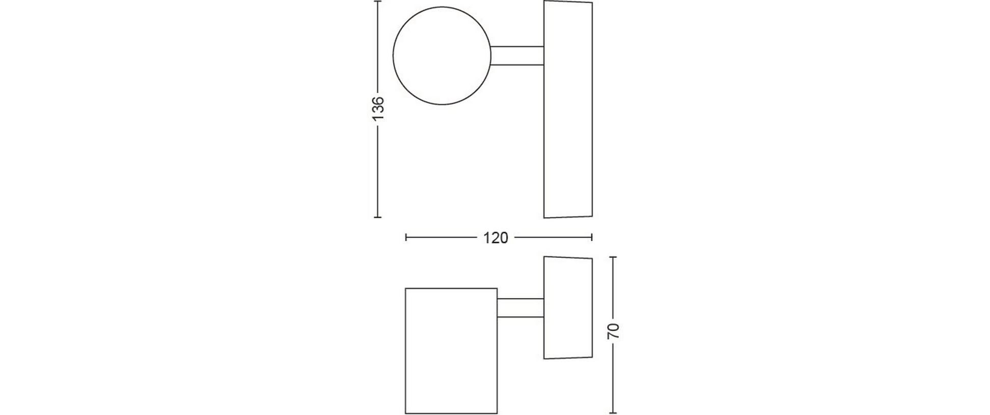 Badezimmerleuchte White Ambiance Adore, GU10, Weiss, BTLED Deckenspot für Badezimmer