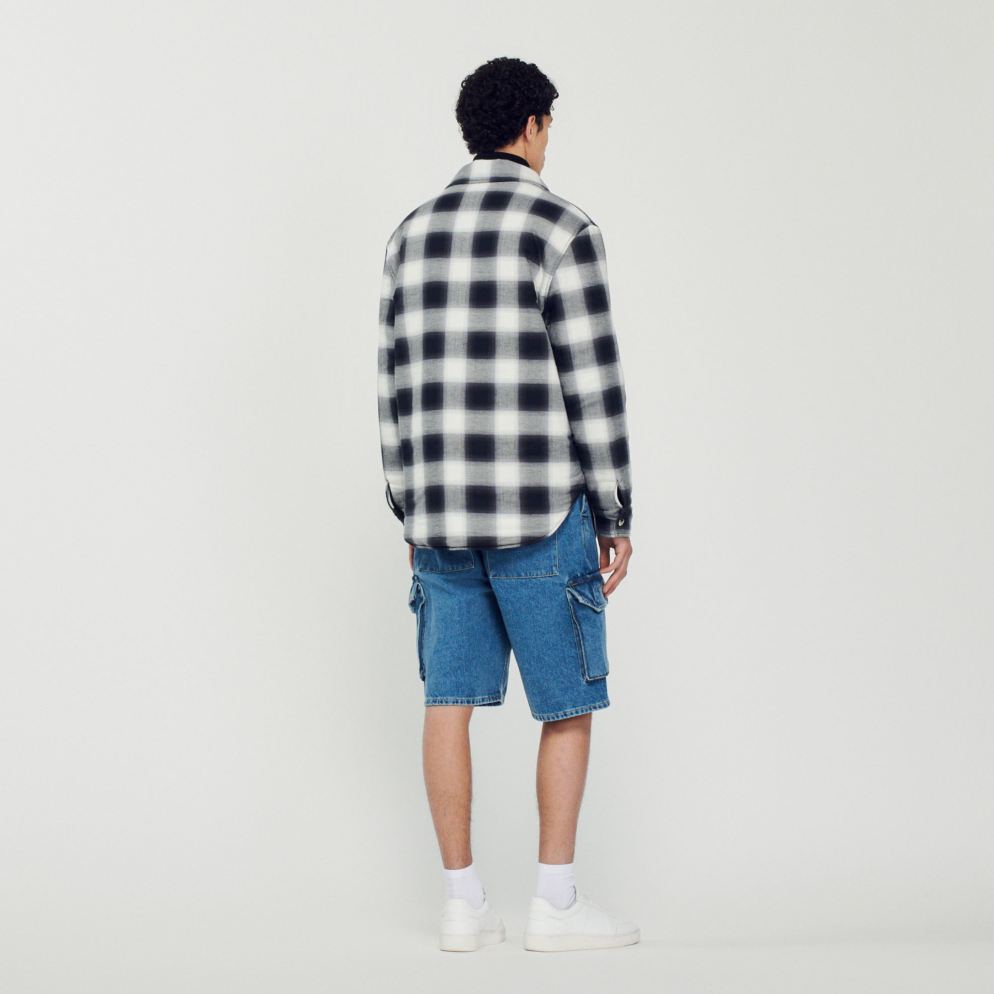 Blouson matelasse á carreaux