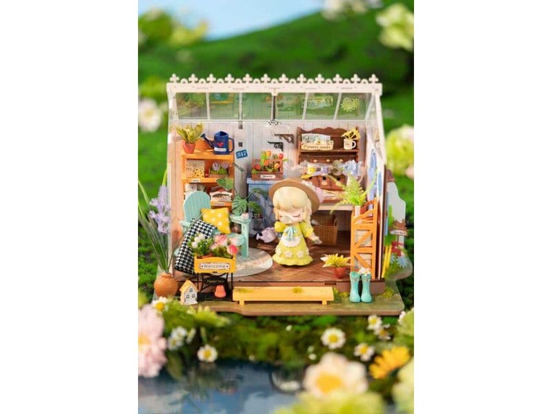 RoboTime Bausatz Dreamy Garden House 3D-Puzzle aus lasergeschnittenen Holzteilen