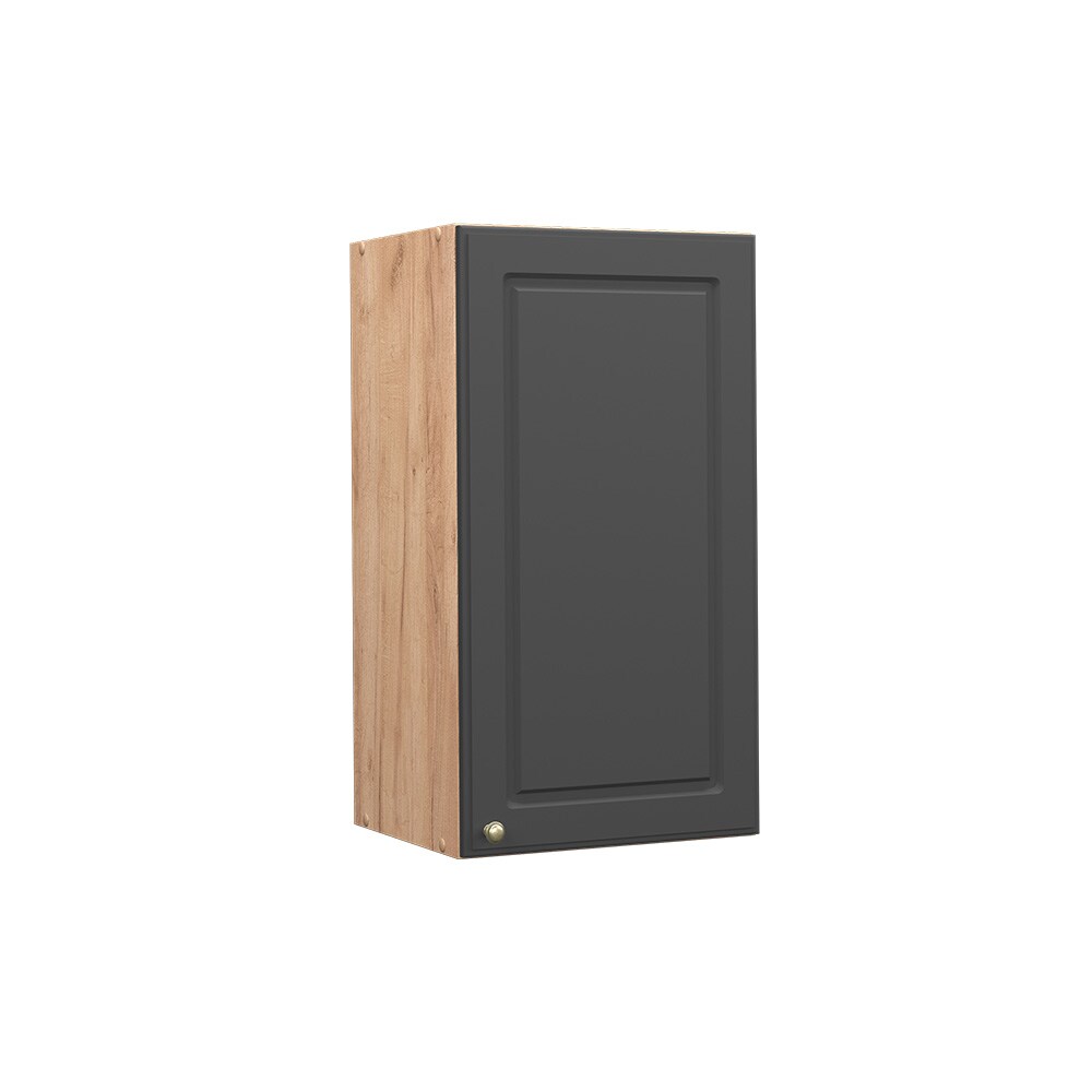Vicco Hängeschrank Küchenschrank Küchenmöbel Fame-Line Eiche Anthrazit-Gold Landhaus 40 cm Küche Einbauküche Hängeschrank Drehtür Einlegeboden Küchenzeile