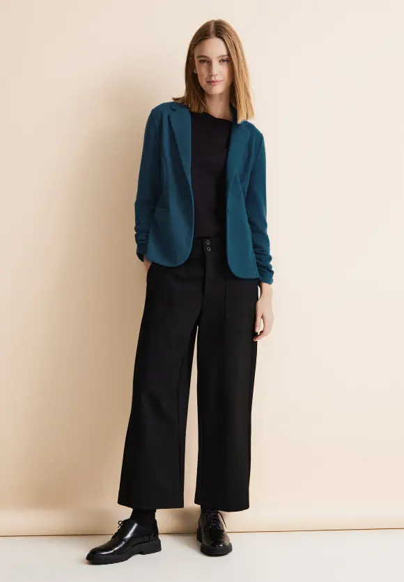 Basic Blazer mit Raffungen - bright turquoise