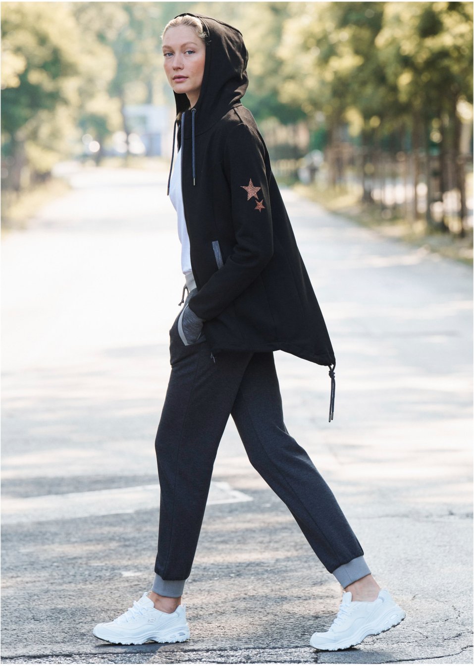 Veste sweat à capuche, manches longues