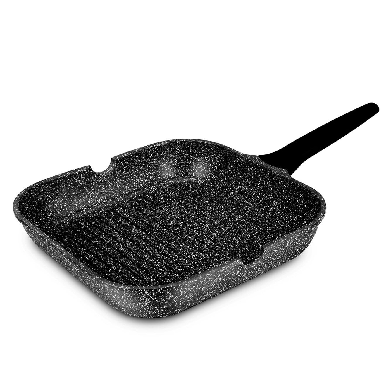 Durand Dupont Grill fonte d'aluminium effet pierre gisors gril28tfi noir - D.28 cm