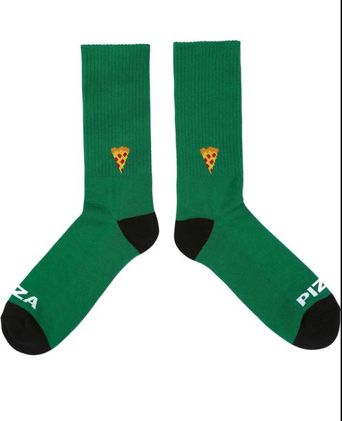 Pizza Skateboards Socks Emoji Black / Yellow