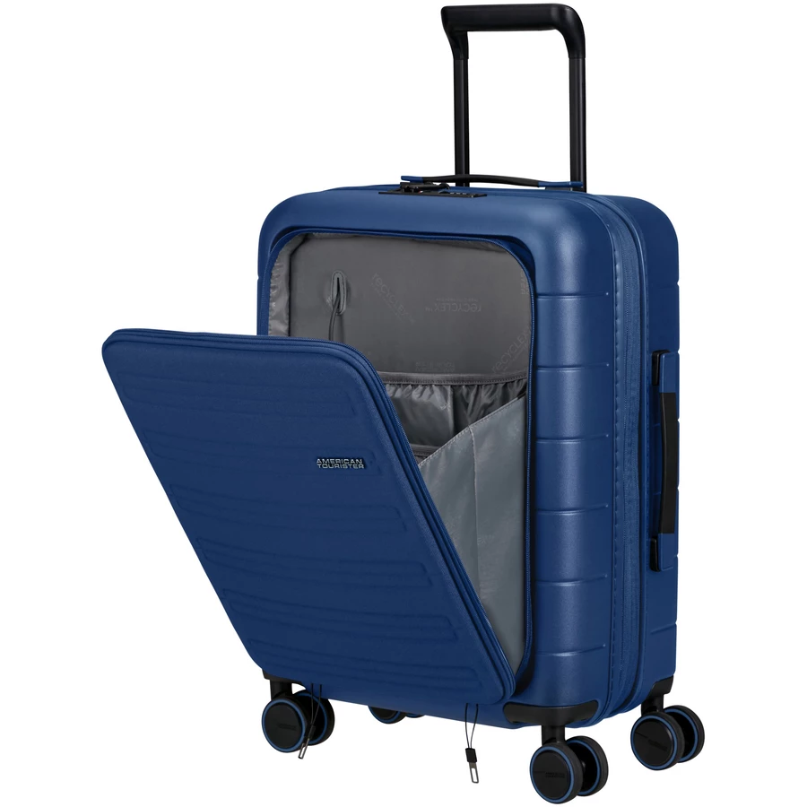 American Tourister Novastream - 4-Rollen Kabinentrolley Smart 55 cm erw. USB navy blue