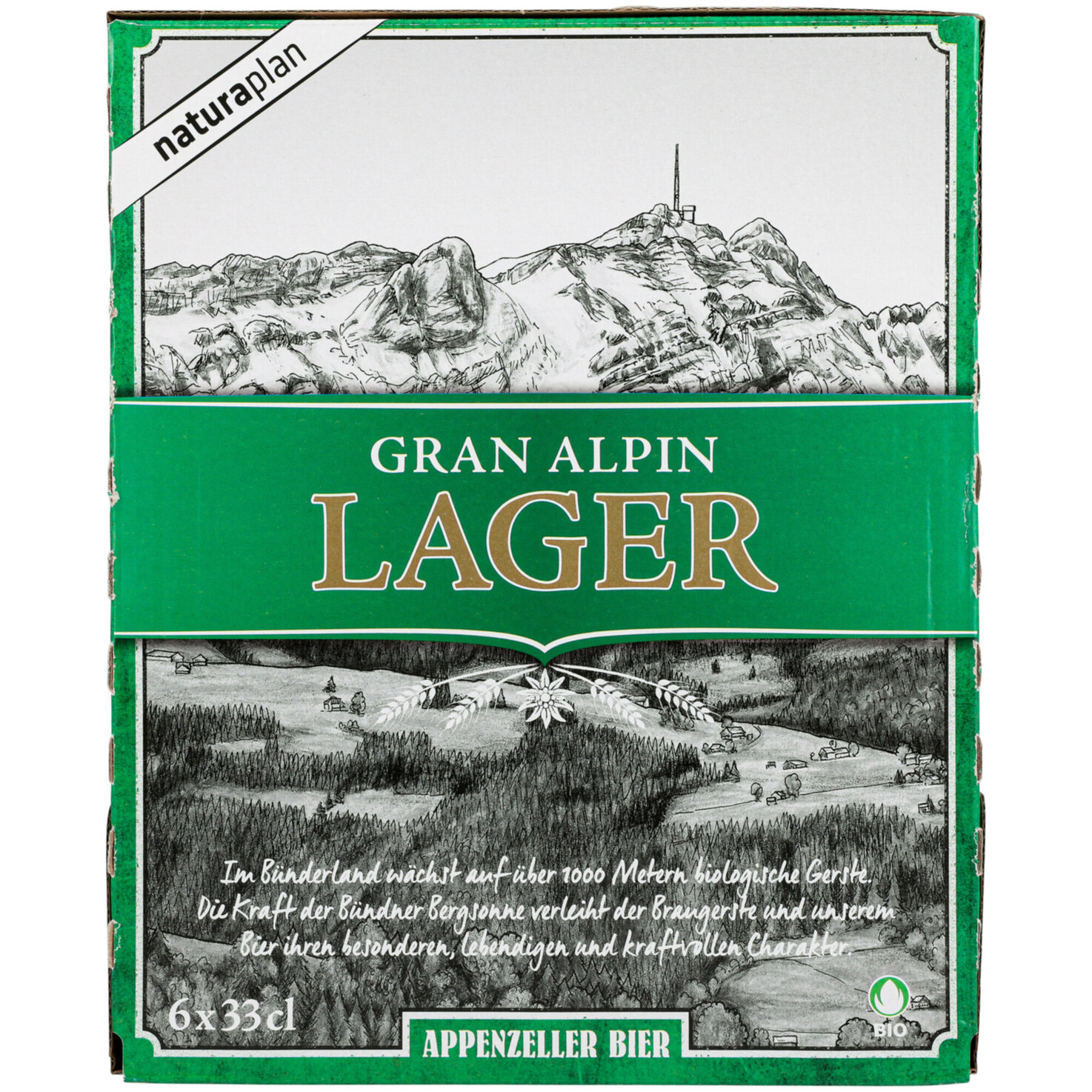 Naturaplan Bio Gran Alpin Lager Bier 6x33cl -198cl