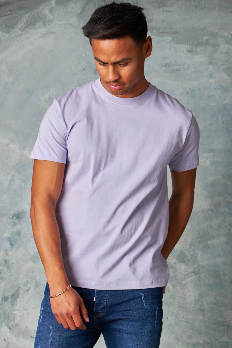 T-shirt basique manches courtes violet