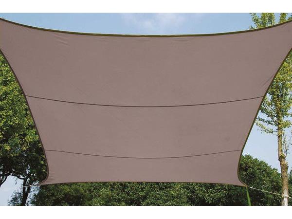 Perel Sonnensegel 360 cm, Quadratisch 3,6 x 3,6 m, braungrau